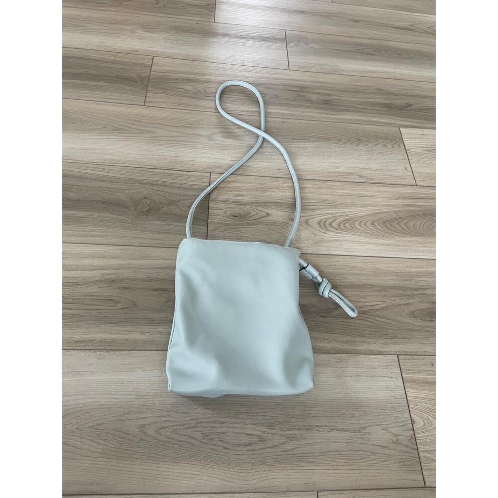 A New Day Baby‎ Blue Puffy Drawstring Soft Vegan Leather Crossbody Bag